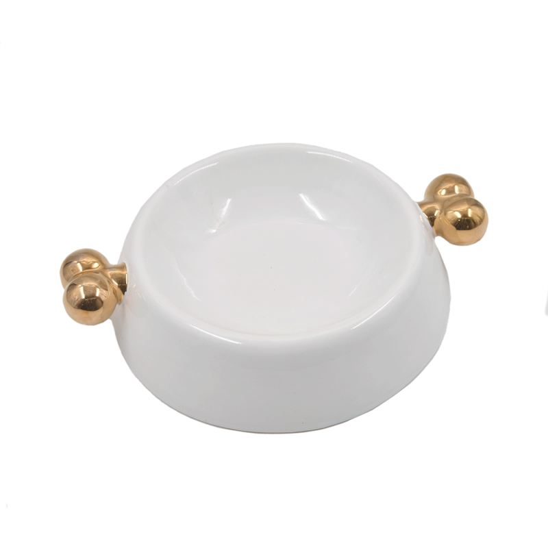 golden bone ceramic feeding bowls