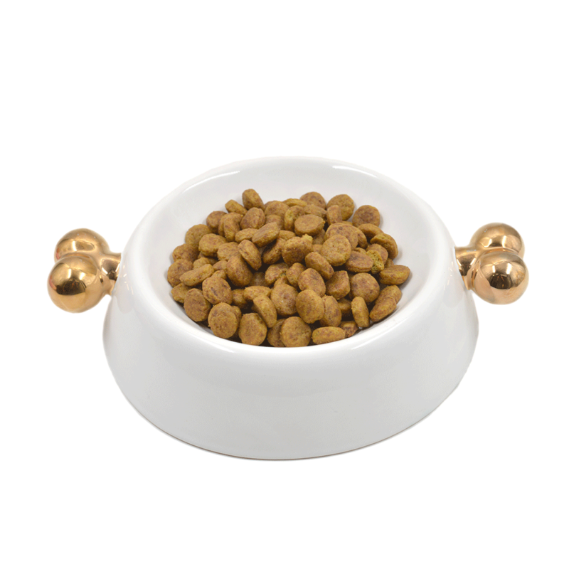 golden bone ceramic feeding bowls